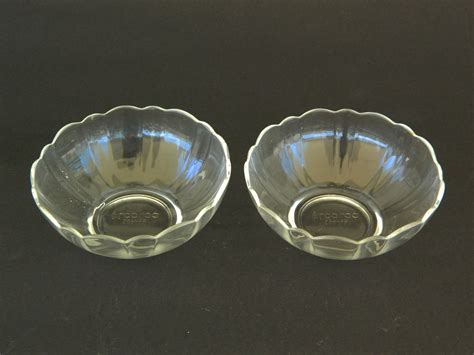Vintage Arcoroc Glass Bowls,Set of Two French Arcoroc Bowls,Vintage ...