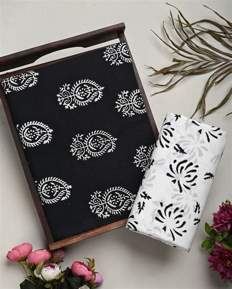 Hand Printed Cotton Suit With Cotton Dupatta Cotmu65