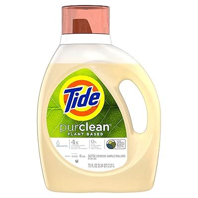 Brand: Tide Tide Purclean Unscented Liquid Laundry Detergent, 75 India ...