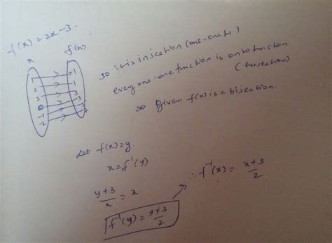 let :R ️R be defined as f(x) =2x-1/3, prove that f is bijection of f(x ...
