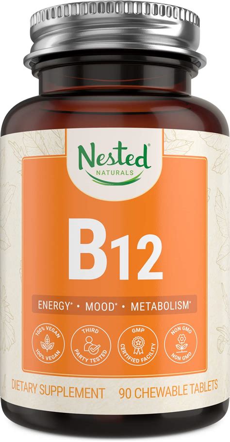 Vegan Vitamin B12 2500mcg Methylcobalamin Support Metabolism And ...