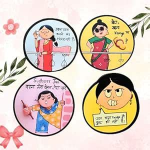 Buy JASN HUT Wooden Fridge Magnets of Quotes| Filmy Tag Lines |Cartoons ...