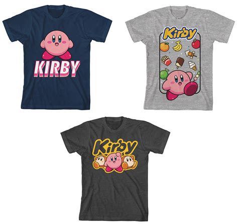 Kirby Youth 3-Pack Crew Neck Short Sleeve T-shirts - Walmart.com