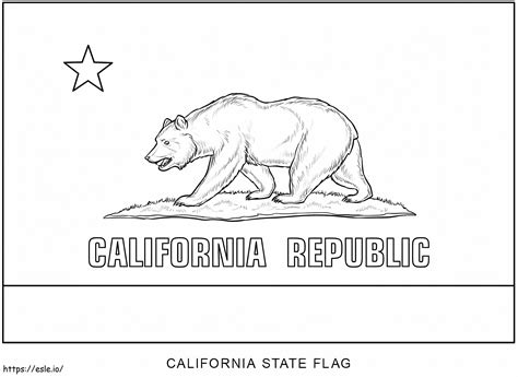 Flag Of California coloring page