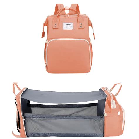 KidDough Baby Diaper Bag with Diaper Changing Pad and Baby Sleeping Pad ...