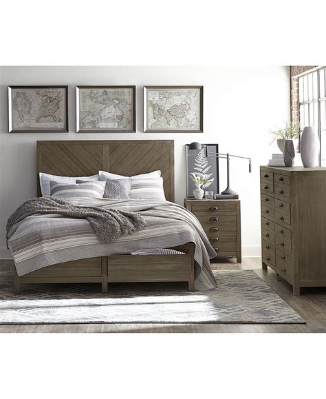Broadstone Storage Queen Bed - Macy's | Grey bedroom furniture sets ...