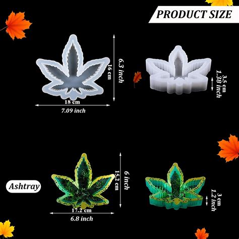 Leaf Maple Resin Mold Weed Ashtray Silicone Molds Leaf Tray Mold ...