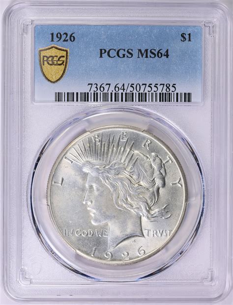 1926 Peace Silver Dollar PCGS MS-64 (Item 1782491) | GreatCollections ...