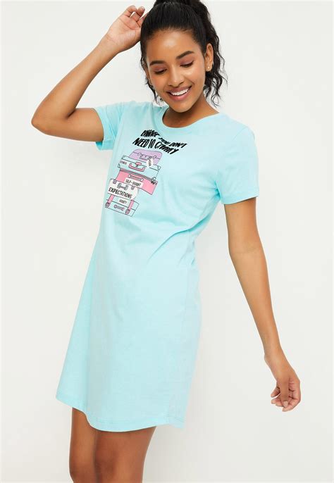 Buy Women Graphic Printed Round Neck Chemise Online at just Rs. 499.0 ...