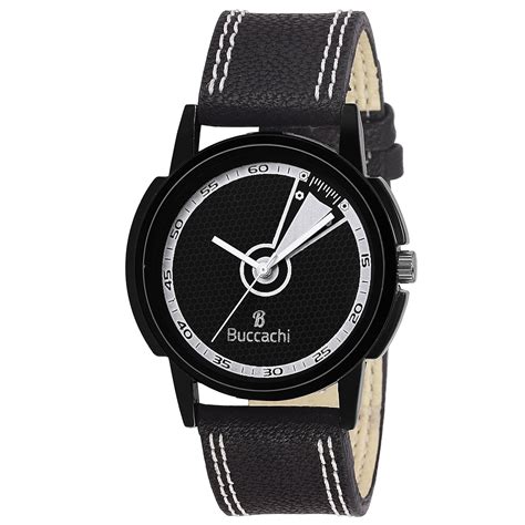 Buccachi Analogue Black Dial Mens Watch B-G5005-BK-BK : Amazon.in: Fashion