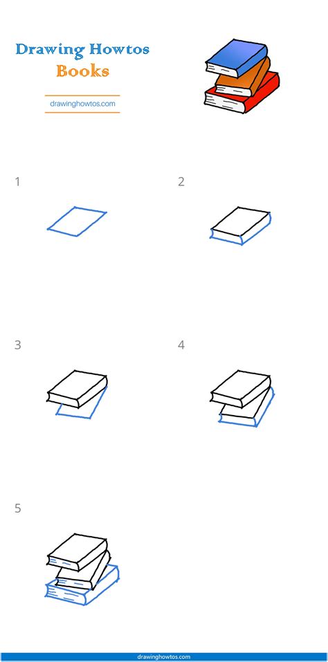 How to Draw Books - Step by Step Easy Drawing Guides - Drawing Howtos