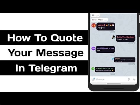 How To Quote Your Messages in Telegram - YouTube
