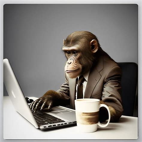 Image result for Monkey Using Computer