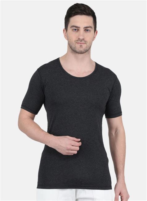 Buy Men Grey Solid Thermal Vest Online in India - Monte Carlo