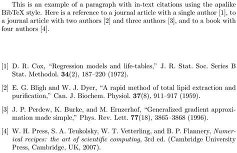 Image result for Bibliography Style BibTeX Example