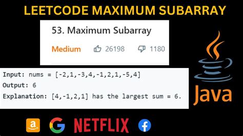 Maximum Subarray Problem LeetCode C 的图像结果