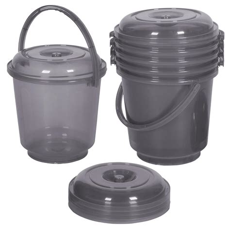 Kuber Industries Pack of 6 Bucket | Bathroom Bucket | Utility Bucket ...
