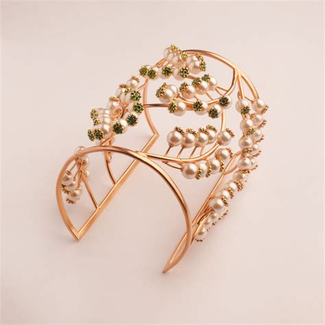 Pearl Monarch Gold Plated Cuff worn by Lakshmi Manchu – Suhani Pittie