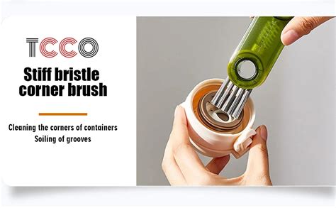 TCCO ENTERPRISE Plastic 3-In-1 Cup Lid Brush Set, Multifunctional Mini ...
