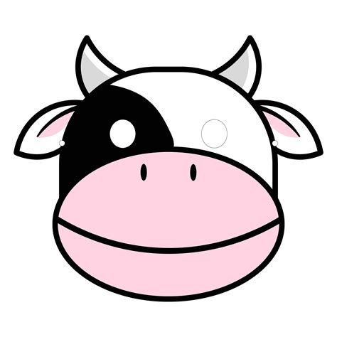 Free Cow Face Printable: Cute Templates! - Printables for Everyone