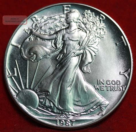 Uncirculated 1987 American Eagle Silver Dollar