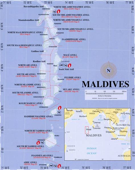 :: Maps of Maldives ::: General map of Maldives