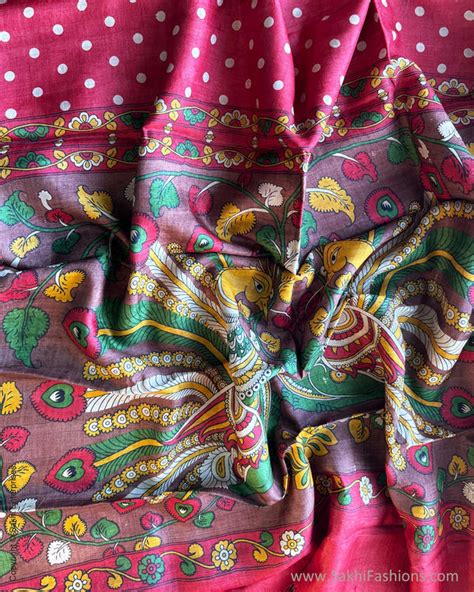 Maroon , Mustard Pure Tussar Silk Saree | Sakhi Fashions – sakhifashions