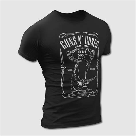 Guns n Roses T-Shirt, Guns n Roses Slash Label Tee-Shirt - Metal Merch ...