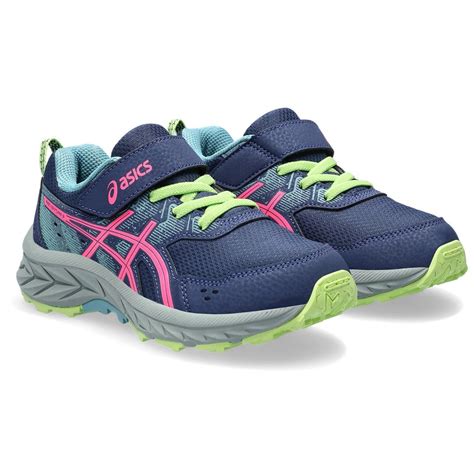 Asics Gel Venture 9 PS - Kids Trail Running Shoes - Deep Ocean/Hot Pink ...