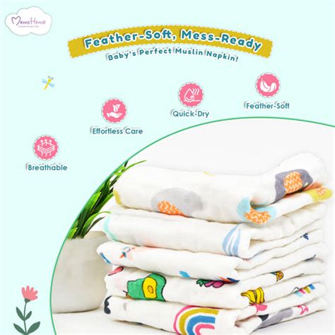 Baby Muslin 6 Layer Face wipes/ wash clothes- 30X30 CM - (0-3 Years ...