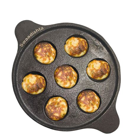 Buy Swaadishta Pre-Seasoned Appe Pan 7 Cavity, 11inch, 1.8kg | Non ...