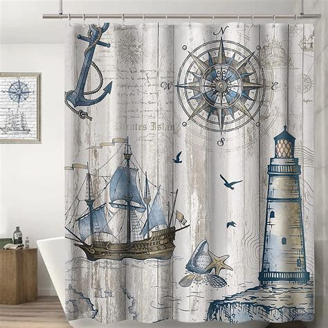 Black And White Nautical Shower Curtain at Joyce Sargent blog