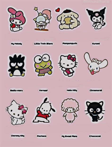 Hello kitty and her friends (names) | Hello kitty, Kitty, Little twin stars