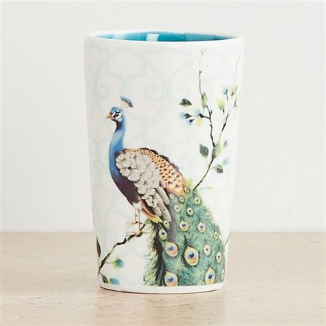 Buy Hudson Peacock Print Ceramic Tumbler from Home Centre at just INR 299.0
