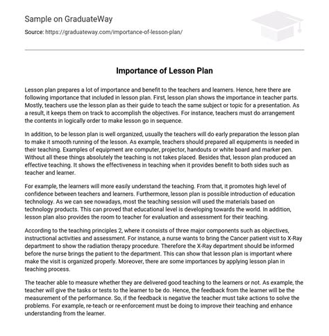 Lesson Plan Is Important 的图像结果