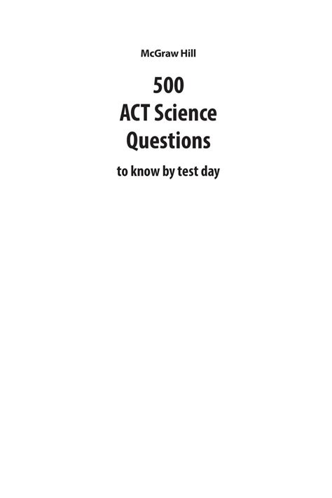 500 ACT Science Questions to Know by Test Day, Third Edition – E-books ...