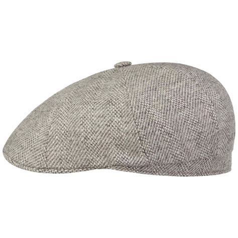 STETSON | 8 panel flat cap balloon cap made from 100% virgin wool ...