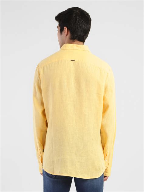 Men's Solid Spread Collar Linen Shirt – Levis India Store