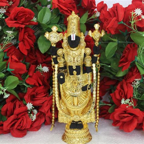 Buy S patnaik Gold Plated Tirupati Balaji Idol Venkateshwara Murti ...