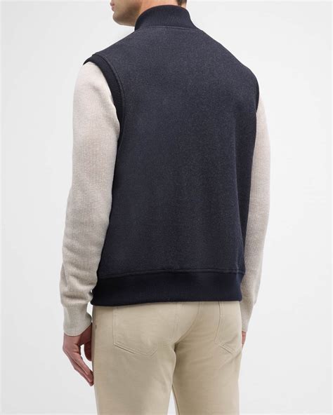 Loro Piana Men's Cashmere Button-Up Vest | Neiman Marcus