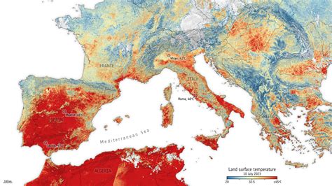 ESA - Heatwave across Europe