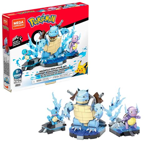 Buy MEGA Pokemon Squirtle Evolution Set Construction Set, Building Toys ...