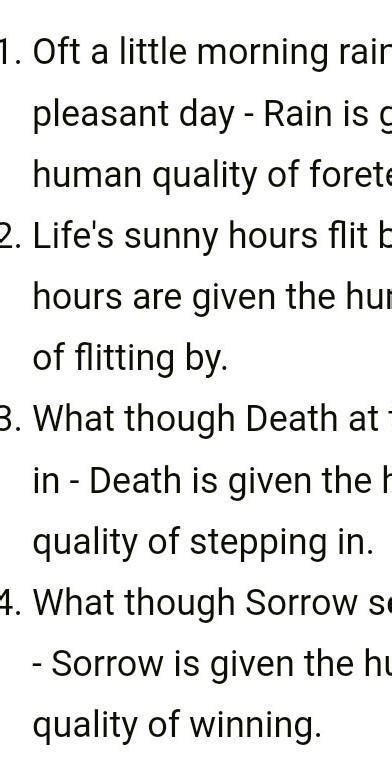 pick out an example of personification from the poem. pat present ...