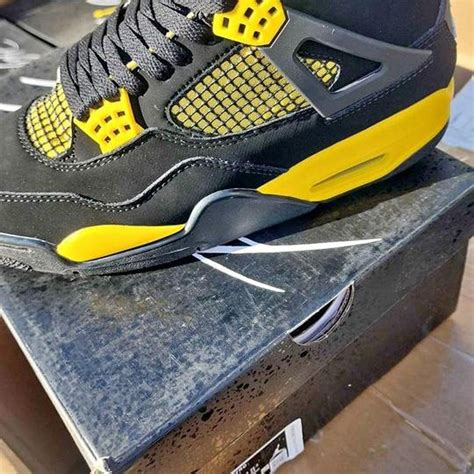 Jordan 4 yellow thunder Condition:... - Depop