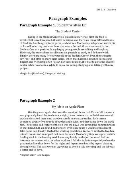 Image result for Paragraph Outline Examples