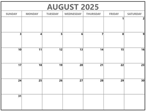 Printable August 2025 Calendar Photo – Free download and print for you.