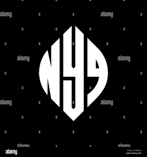 NYQ circle letter logo design with circle and ellipse shape. NYQ ...
