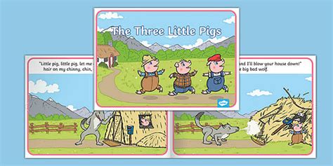 The Three Little Pigs Story with Pictures - eBook - Twinkl