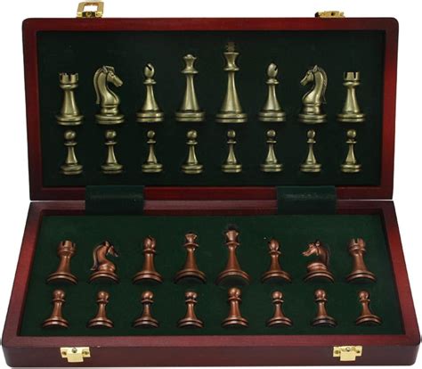 AFINNIEE Portable Folding Metal Chess Set with Retro Copper India | Ubuy