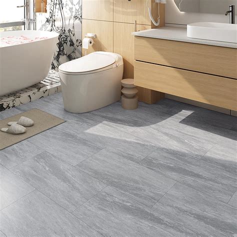 Bathroom Grey Vinyl Flooring
